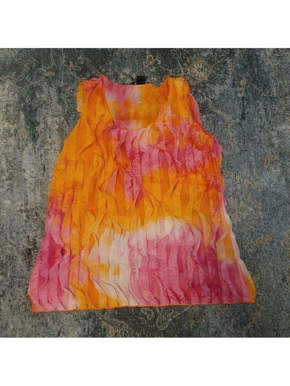 Sunny Taylor Orange and Pink Tank Top Size XLP